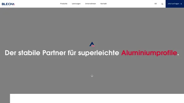 Website Screenshot: BLECHA GmbH - Ihr Großhändler für Standard- und Spezialprofile aus Aluminium | BLECHA - Date: 2023-06-15 16:02:34