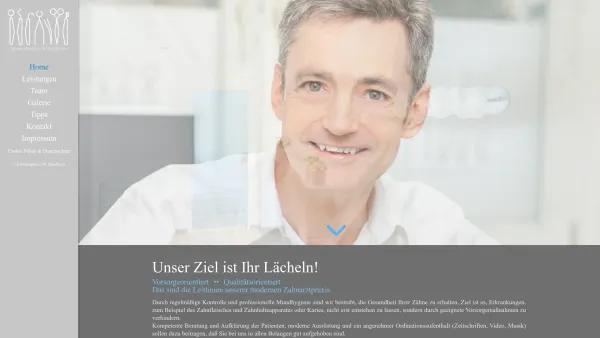 Website Screenshot: Zahnpraxis Dr. Reinhard Blindhofer - Zahnarztpraxis Dr. Blindhofer - Date: 2023-06-22 12:13:15