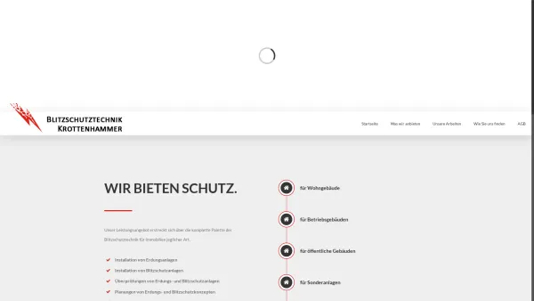 Website Screenshot: Blitzschutztechnik Krottenhammer - Blitzschutztechnik Krottenhammer - Date: 2023-06-22 15:10:43