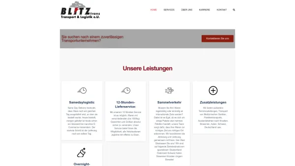 Website Screenshot: Blitztrans Zweibrot - Blitztrans Transport & Logistik e.U. - Date: 2023-06-14 10:47:13