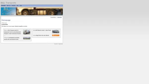 Website Screenshot: B&L Transport GmH - Homepage - Date: 2023-06-22 15:10:43
