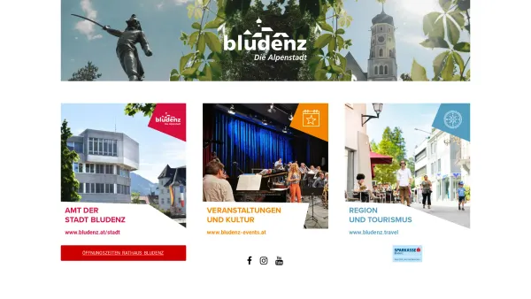 Website Screenshot: Amt d Stadt www.bludenz.at - Willkommen - Amt der Stadt Bludenz - Date: 2023-06-22 15:10:43