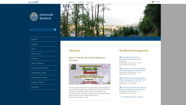 Website Screenshot: bludesch gais gemeinde gemeindeamt 6719 vorarlberg amt, - Willkommen | Gemeinde Bludesch - Date: 2023-06-22 15:10:43