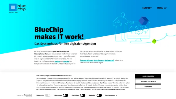 Website Screenshot: BlueChip Software GmbH - BlueChip Zell am See | Software, Webdesign, Hardware & IT - Date: 2023-06-22 15:11:08