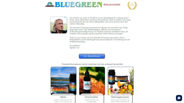 Website Screenshot: bei BLUEGREEN - BLUEGREEN Naturprodukte Homepage - Date: 2023-06-14 10:39:07