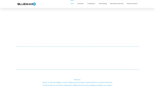 Website Screenshot: BluemaxX GmbH - BluemaxX - www.bluemaxx.at - Segeln ist unser Zuhause! - Date: 2023-06-14 10:39:07