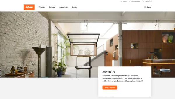 Website Screenshot: Julius Blum GmbH - Möbelbeschläge für moderne Wohnwelten von Blum | Blum - Date: 2023-06-22 15:11:08