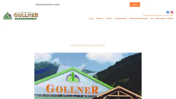 Website Screenshot: Blumenland Gollner - Gartencenter Gasteinertal - Blumen Gollner in Dorfgastein - Date: 2023-06-22 15:11:08