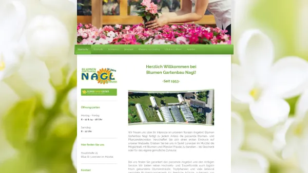 Website Screenshot: Blumen - Gartenbau Nagl - Blumen Gartenbau Nagl - Startseite - Date: 2023-06-22 15:11:08