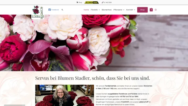 Website Screenshot: Blumen Stadler Fachbetrieb für Floristik Geschenke und auch Gräberbetreuung Wien - Blumengeschäft 1180 & 1160 Wien - Blumen Stadler - Date: 2023-06-22 15:11:08