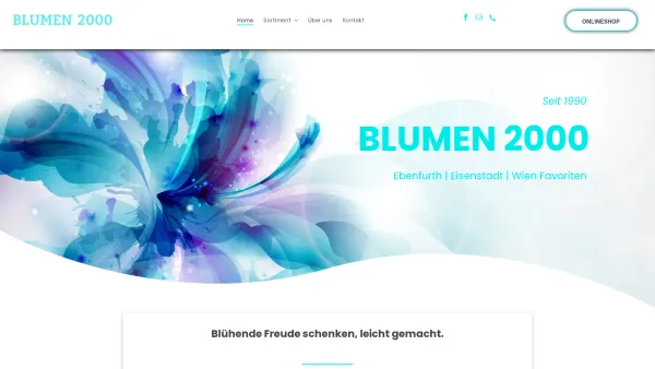 Website Screenshot: Blumen 2000 - BLUMEN 2000 in Ebenfurth, Wien Favoriten und Eisenstadt - Date: 2023-06-14 10:36:53