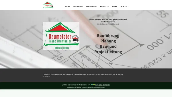 Website Screenshot: Baumeister Franz Brunthaler - Baumeister Franz Brunthaler - Date: 2023-06-14 10:39:07