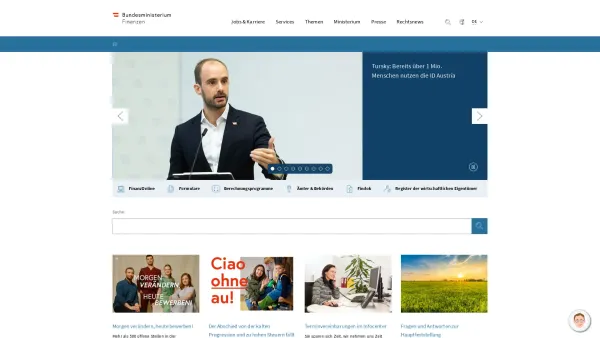 Website Screenshot: Bundesministerium für Finanzen - Das Bundesministerium für Finanzen - Date: 2023-06-15 16:02:34