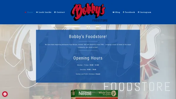 Website Screenshot: Ing. John Flashcheck V5!! - Bobby's Foodstore – Vienna's favourite international food store - Date: 2023-06-22 12:13:15