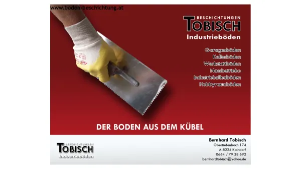 Website Screenshot: Bodenbeschichtung Industrieböden Tobisch - www.boden-beschichtung.at - Date: 2023-06-14 10:38:15