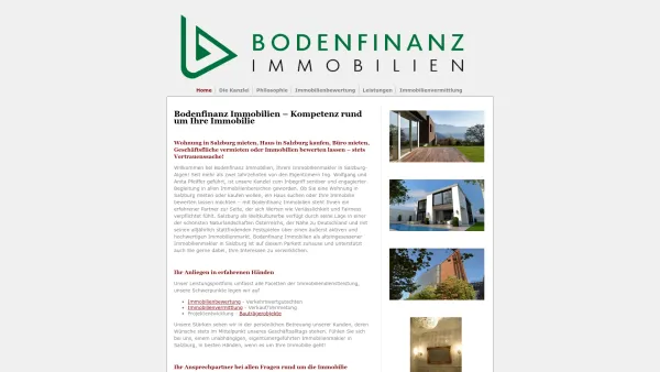 Website Screenshot: Bodenfinanz Gesellschaft DER IMMOBILIENMAKLER - Bodenfinanz Immobilien: Immobilienbewertung und -vermittlung Salzburg - Date: 2023-06-22 12:13:15