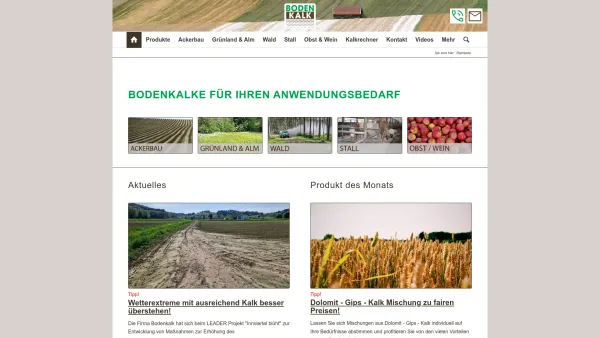 Website Screenshot: Bodenkalk - Bodenkalk Startseite - Bodenkalk - Date: 2023-06-23 11:57:50