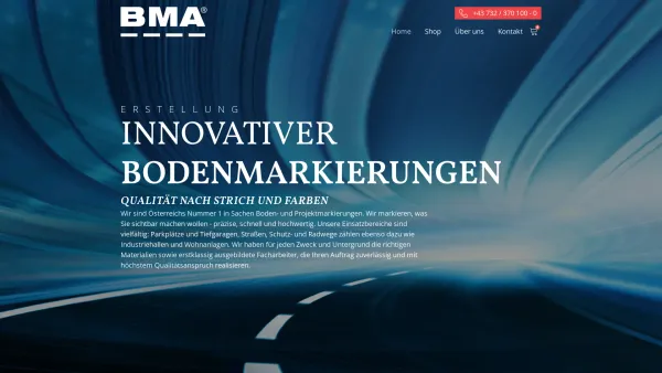 Website Screenshot: BMA Bodenmarkierungs GmbH & Co KG - Home - BMA - Bodenmarkierung GmbH - Date: 2023-06-14 10:47:13