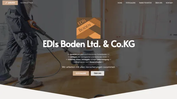 Website Screenshot: Edis Boden Ltd&Co.Kg - Parkettboden verlegen, sanieren und versiegeln - EDIs Boden - Date: 2023-06-26 10:26:11