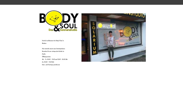 Website Screenshot: bei Body Soul Sonnenstudios - Body & Soul - Date: 2023-06-22 12:13:16