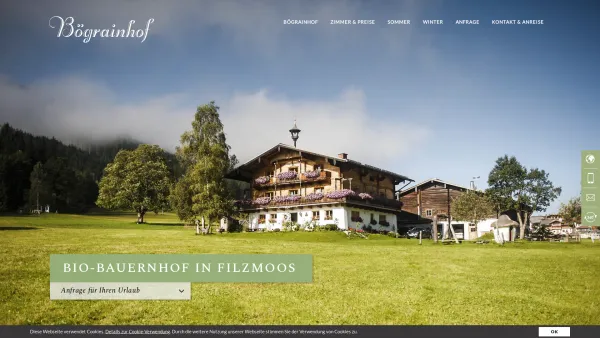 Website Screenshot: Bögrainhof - Urlaub am Bauernhof | Bögrainhof Filzmoos - Date: 2023-06-22 15:00:12