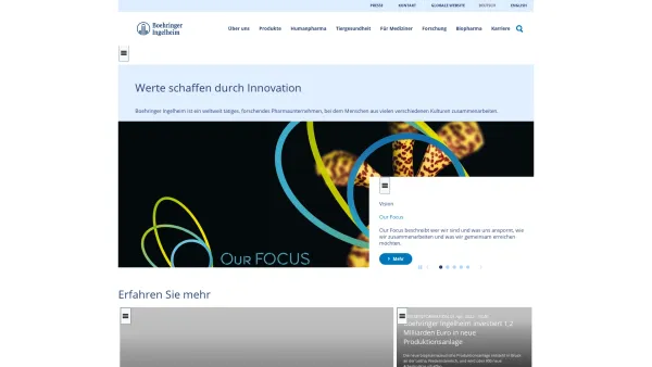 Website Screenshot: Boehringer Ingelheim Austria GmbH - Homepage | boehringer-ingelheim.at - Date: 2023-06-22 15:00:12