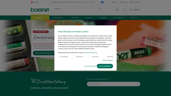 Website Screenshot: boesner GmbH & Co KG Wien - boesner - Professionelle Künstlermaterialien und Künstlerbedarf | boesner.at - Date: 2023-06-22 15:00:12