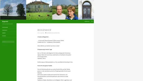 Website Screenshot: BOGENHOF Urlaub auf dem Bauernhof - Bogenhof | Im Herzen des Mostviertels - Date: 2023-06-14 10:39:09