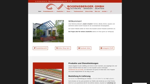 Website Screenshot: BOGENSBERGER Ges.m.b.H. - Willkommen • Bogensberger GmbH - Date: 2023-06-22 15:00:12