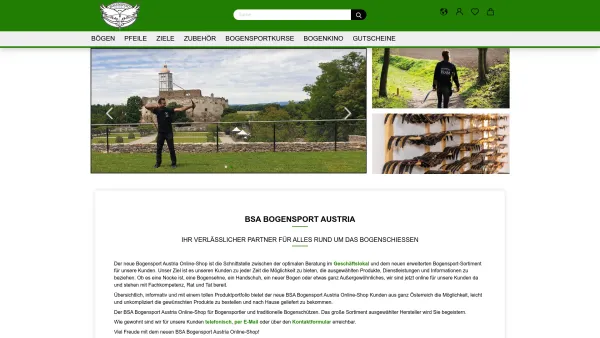 Website Screenshot: Bearpaw Vienna Ihr Profi im traditionellen Bogensport - Bogensport Austria - Bogensport und Bogensportzubehör - Date: 2023-06-26 10:26:11
