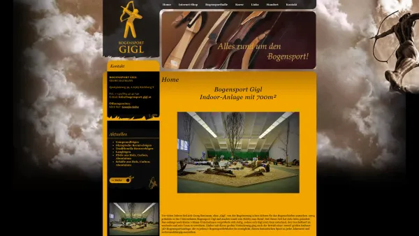 Website Screenshot: Bogensport Gigl - Home - Bogensport Gigl - Kirchberg in Tirol - Date: 2023-06-14 10:47:13