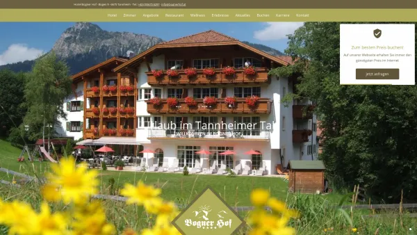 Website Screenshot: Hotel Bogner Hof *** Tannhe/ Tirol Fam. Haider www.bognerhof.at - Hotel & Restaurant Bogner Hof - Wellnesshotel im Tannheimer Tal, Tirol - Date: 2023-06-22 15:00:12