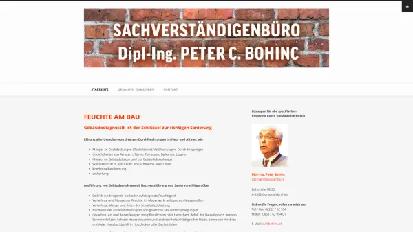 Website Screenshot: Peter Bohinc Gesellschaft PROCEDO EDV Dienstleistungen Seite Bearbeitung - Startseite | Sachverständigenbüro DI Peter Bohinc - Date: 2023-06-22 15:00:12