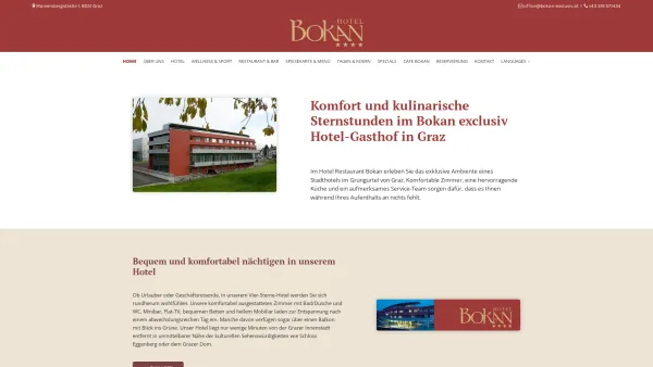 Website Screenshot: Bokan-Exclusiv - Ihr Bokan exclusiv Hotel-Gasthof in Graz - Date: 2023-06-22 15:00:12