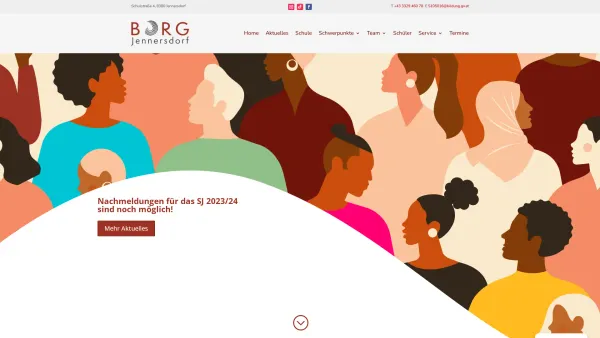 Website Screenshot: Handelsschule für BORG/SPORT-BORG/BHAS Jennersdorf - Home – BORG Jennersdorf - Date: 2023-06-15 16:02:34
