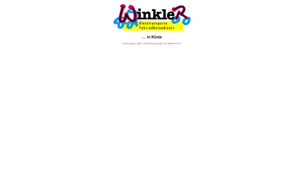 Website Screenshot: Gerhard info - Botendienst Firma Winkler - Kleintransporte :: Fahrradbotendienst - Date: 2023-06-22 12:13:16