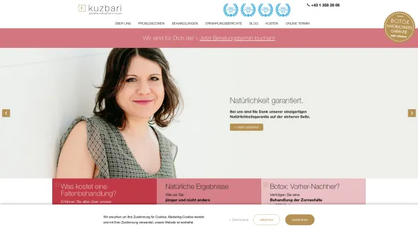 Website Screenshot: Botox Behandlung Wien - Faltenbehandlung mit Botox und Hyaluronsäure - Botox Behandlung Wien - Date: 2023-06-22 12:13:16