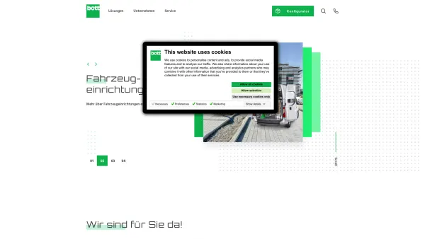 Website Screenshot: Bott Austria GmbH - Fahrzeug- und Betriebseinrichtungen, Arbeitsplatzsysteme | bott - Date: 2023-06-22 12:13:16