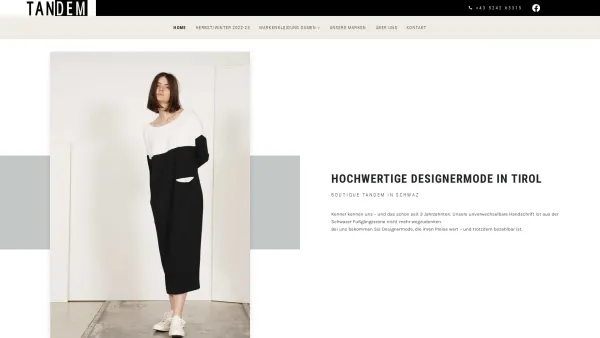Website Screenshot: Boutique Tandem  Ceplak KG - Designermode bei Boutique Tandem in Tirol - Date: 2023-06-22 12:13:16
