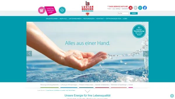 Website Screenshot: Bouvier - Luzian Bouvier | Installateur in Landeck, Imst, Telfs & Pflach - Date: 2023-06-22 12:13:16