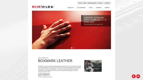 Website Screenshot: BOXMARK Leather GmbH & Co KG - BOXMARK - Best in Leather Interior - Date: 2023-06-14 10:39:09