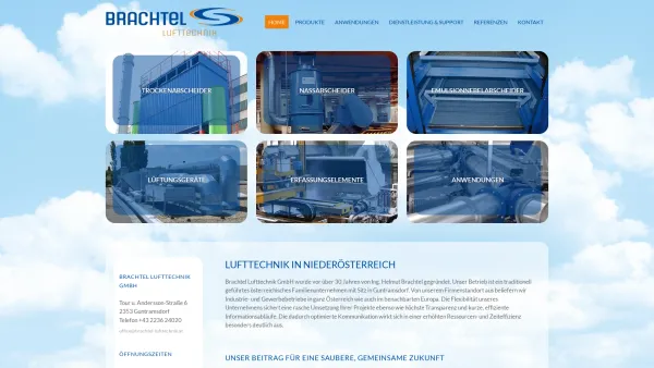 Website Screenshot: Brachtel GmbH - Lufttechnik in Niederösterreich | Brachtel GmbH - Date: 2023-06-22 12:13:16