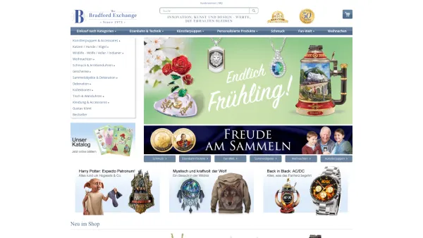 Website Screenshot: The Bradford Group Österreich Online-Shop - Geschenk und Sammelartikel von Bradford Exchange Österreich - Date: 2023-06-15 16:02:34
