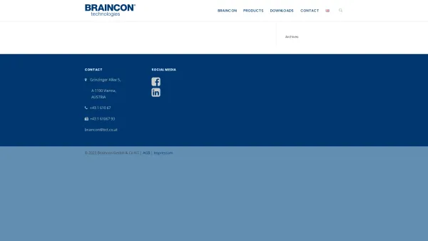 Website Screenshot: bei Braincon Technologies - Braincon Technologies - Date: 2023-06-22 15:11:08