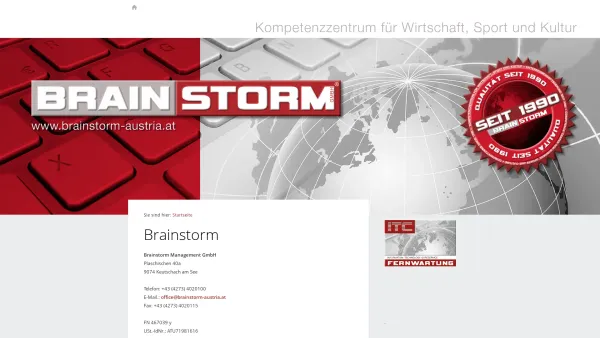 Website Screenshot: Brainstorm Marketingmanagement & Werbung - Brainstorm - Date: 2023-06-22 15:11:08