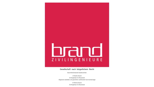 Website Screenshot: Brand Partner Staatliche befugte und beeidete Ziviltechniker - brand ZIVILINGENIEURE - Date: 2023-06-14 10:39:09