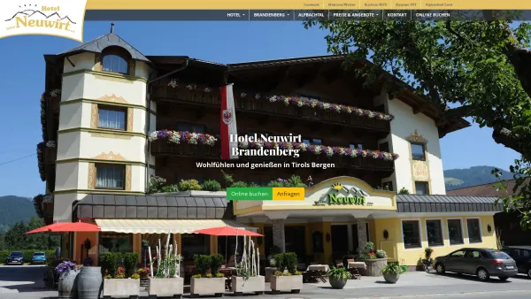 Website Screenshot: Hotel Neuwirt Neuhauser KG - Hotel Neuwirt | Hotel in Brandenberg, Alpbachtal Seenland - Date: 2023-06-14 10:39:09