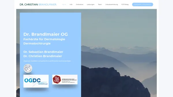 Website Screenshot: Dr. Christian Brandlmaier - Facharzt für Haut- und Geschlechtskrankheiten - Dr. med. Christian Brandlmaier - Home - Date: 2023-06-14 10:39:09