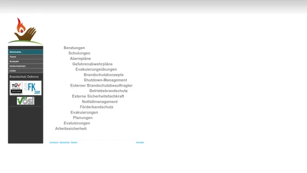 Website Screenshot: Brandschutz Dobrovz - Brandschutz und Arbeitssicherheit - Brandschutz Dobrovz - Date: 2023-06-22 15:10:44