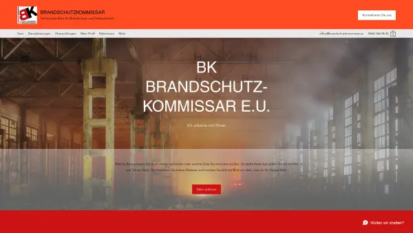 Website Screenshot: Fachbüro für Brandschutz & Baustellenkoordination - Start | Brandschutzkommissar - Date: 2023-06-14 10:39:10